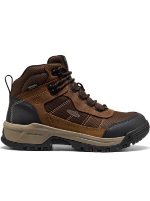 Women's Skokie Waterproof Work Boot (Soft Toe)  |  Bison/Black